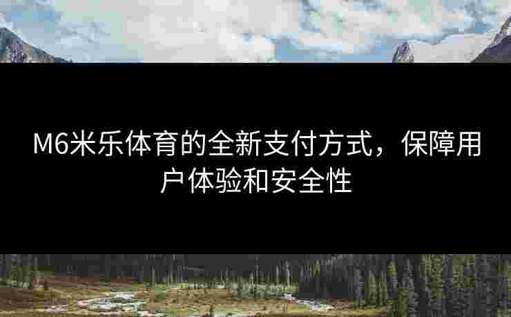 M6米乐体育的全新支付方式，保障用户体验和安全性