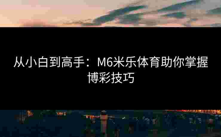 从小白到高手：M6米乐体育助你掌握博彩技巧