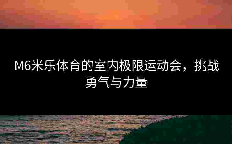 M6米乐体育的室内极限运动会，挑战勇气与力量